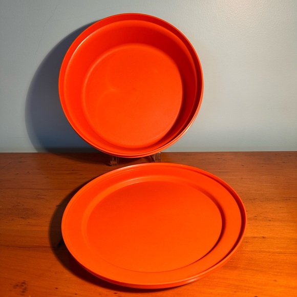 Vintage Tupperware Burnt Orange Seal-N-Serve 4-Piece SET - Picture 4 of 12